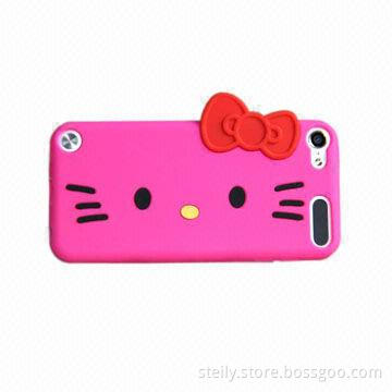 Silicone Cover for iPod Touch 5, with Cartoon Design, Various Colors are Available